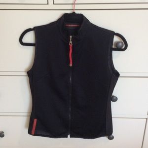Prada Black Zipup Vest
